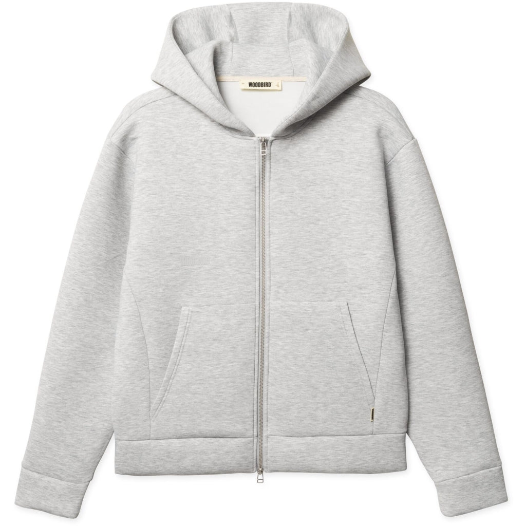 Woodbird Fuji Scooba Zip Hoodie Light Grey Melange - Mojo Independent Store