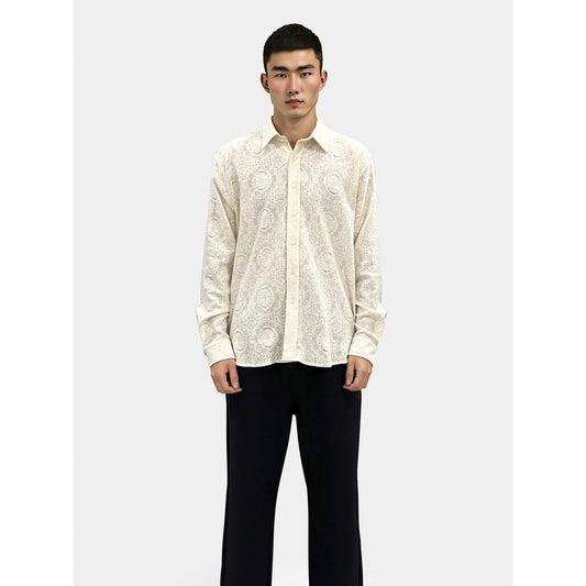 Woodbird Yuzo Knitted Shirt Offwhite