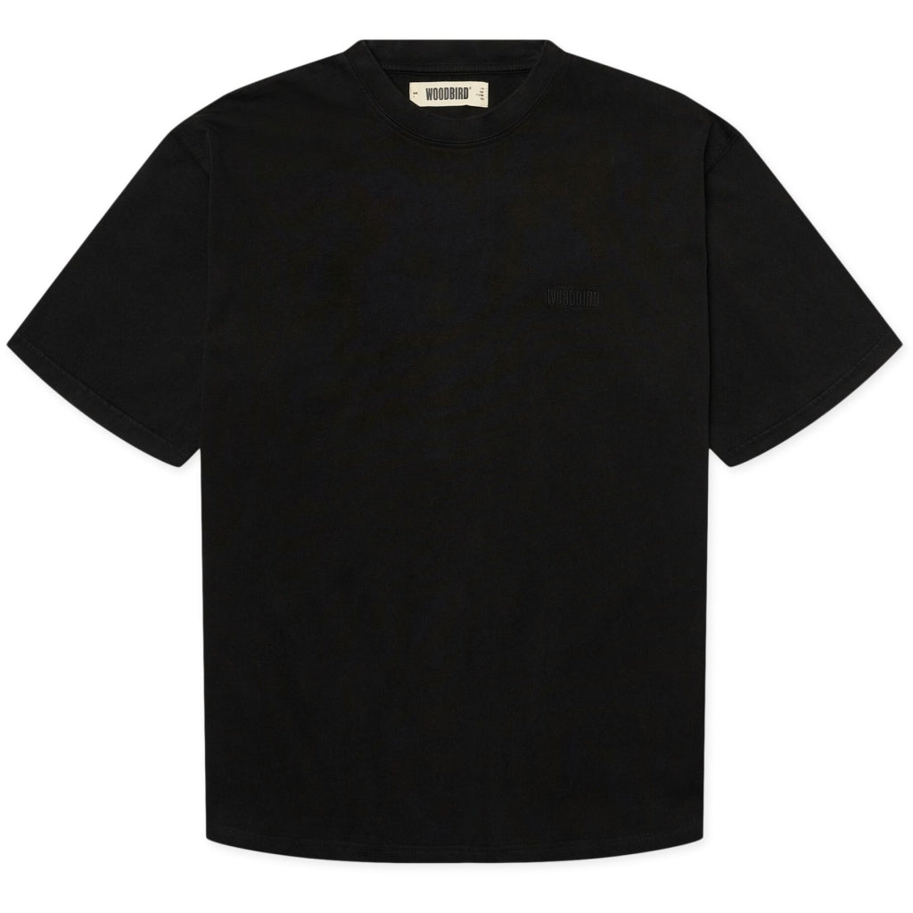 Woodbird Baine Warp Acid Tee Washed Black - Mojo Independent Store