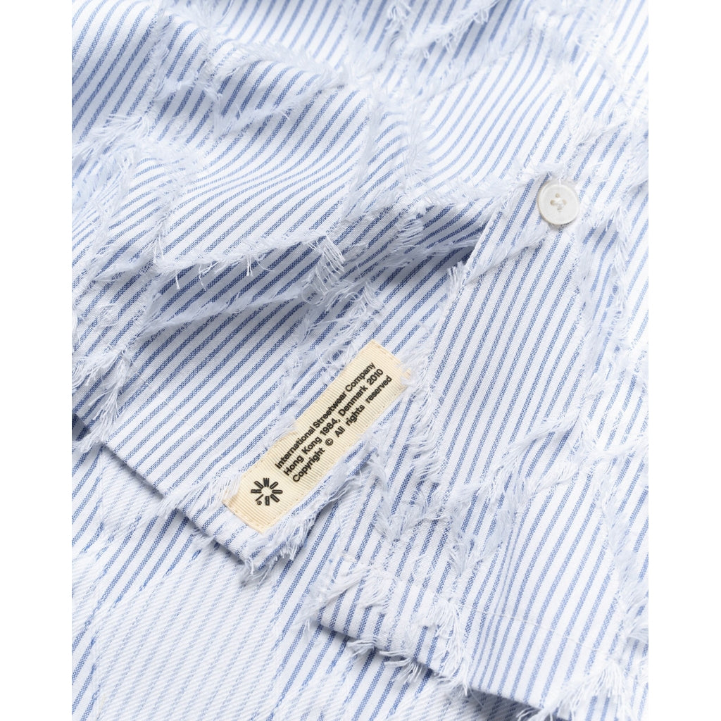 Woodbird Wang Fil Coupe Shirt Blue Stripe - Mojo Independent Store