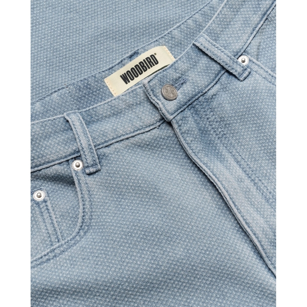 Woodbird Yuto Punch Shorts Light Blue - Mojo Independent Store