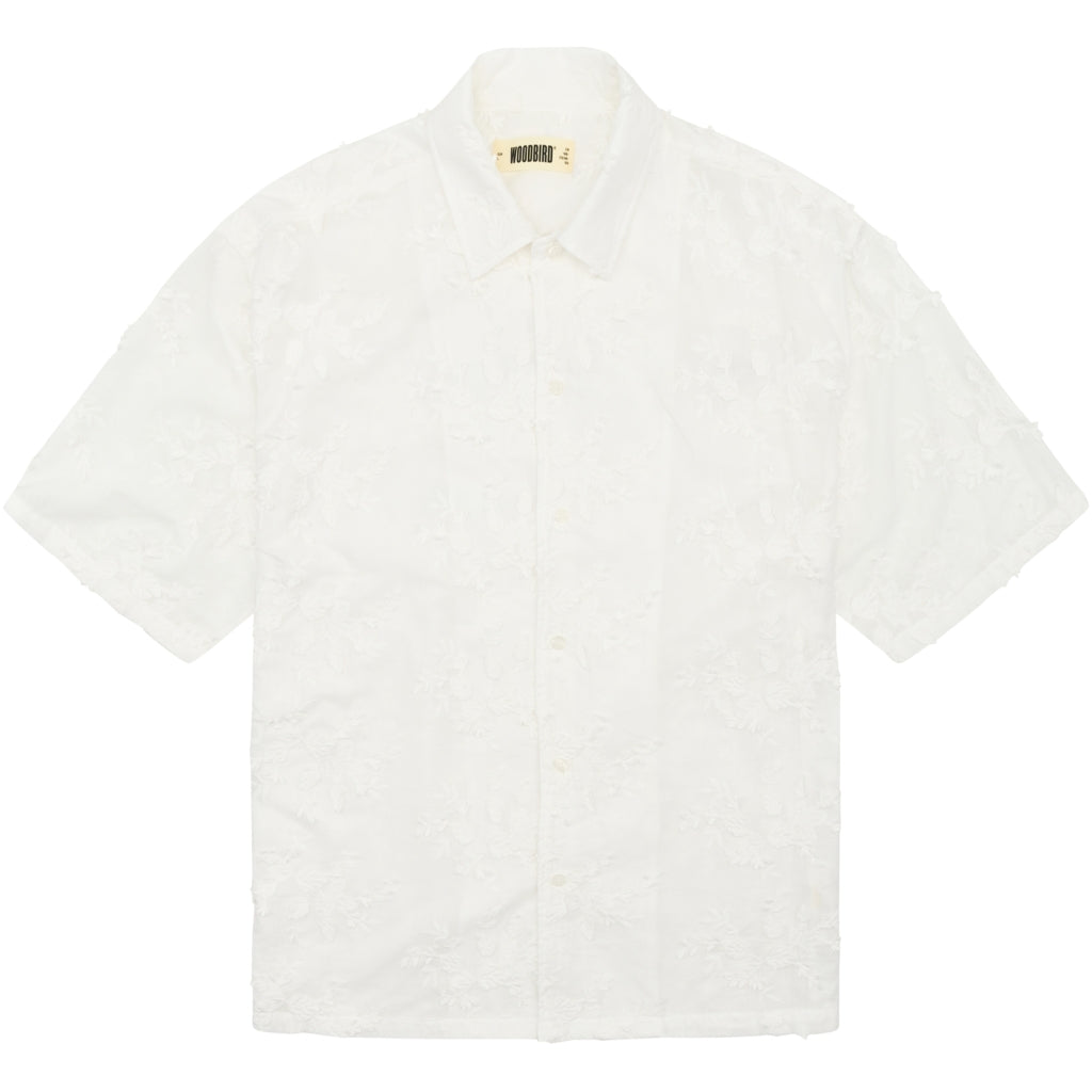 Woodbird Banks Flower Shirt Off White