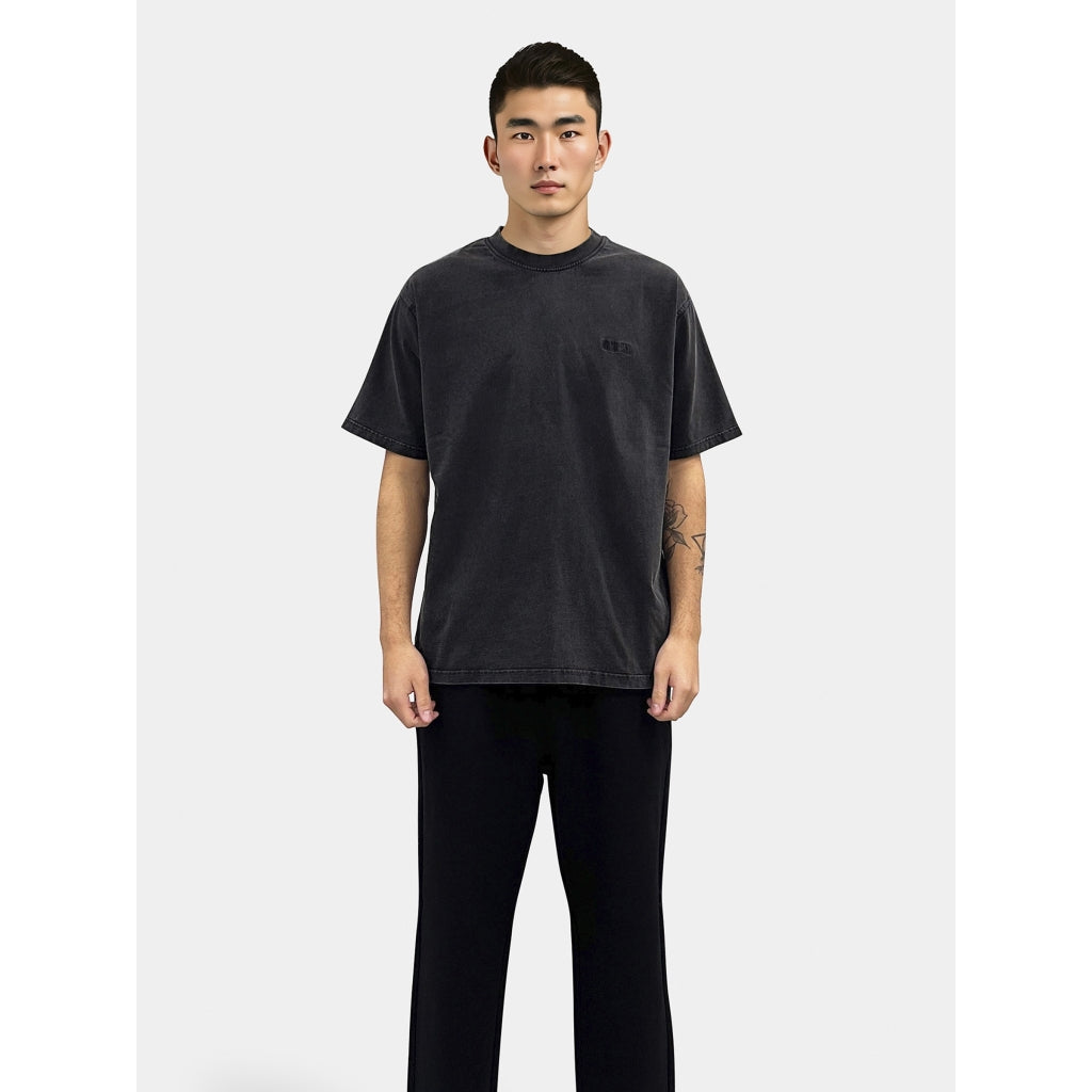 Woodbird Baine Washed Tee Black