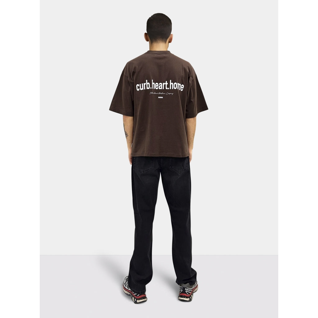 Woodbird Beam Solid Home Tee Brown