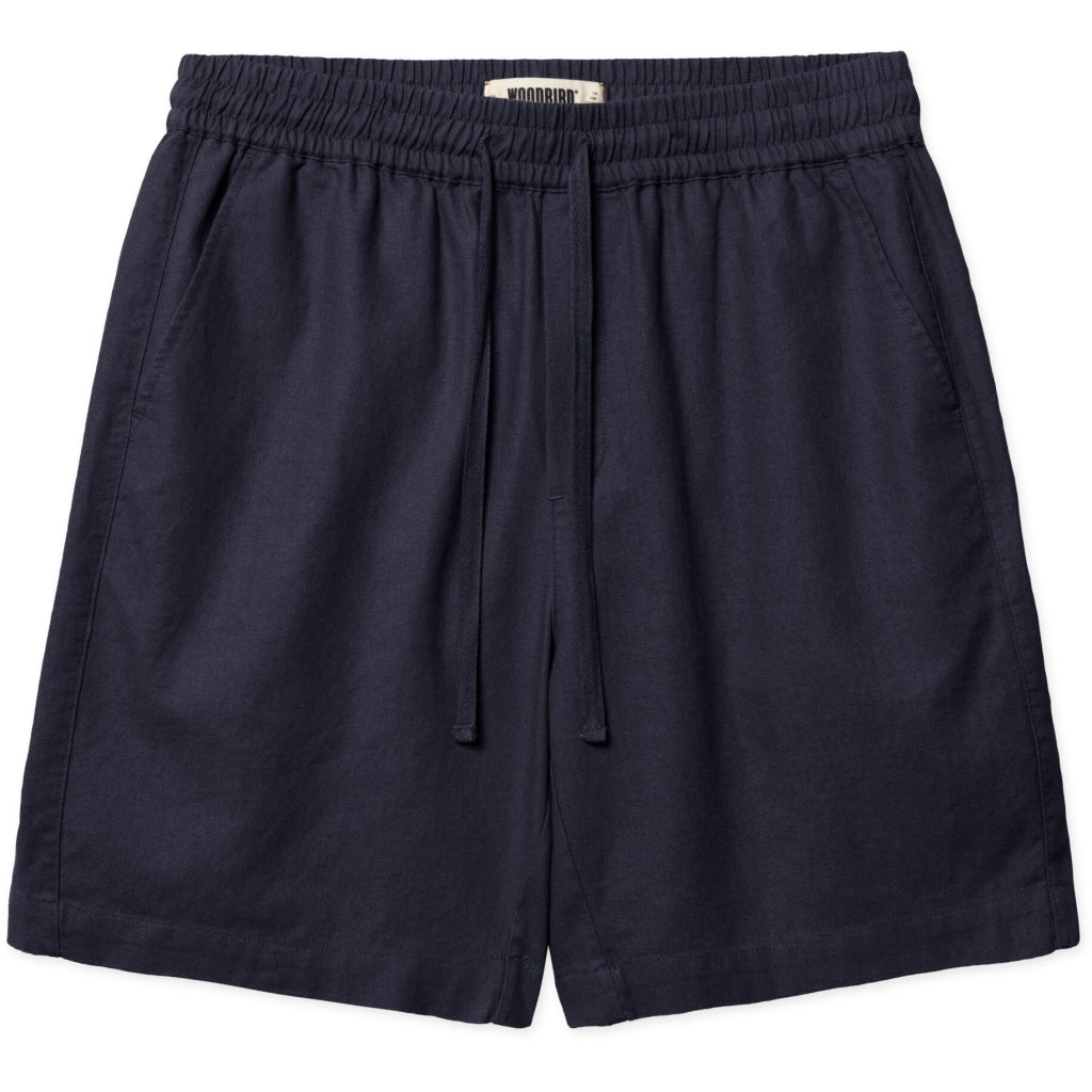 Woodbird Bommy Linen Shorts Navy - Mojo Independent Store