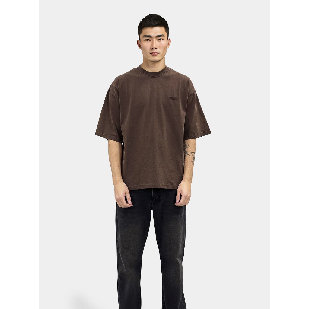 Woodbird Beam Solid Home Tee Brown