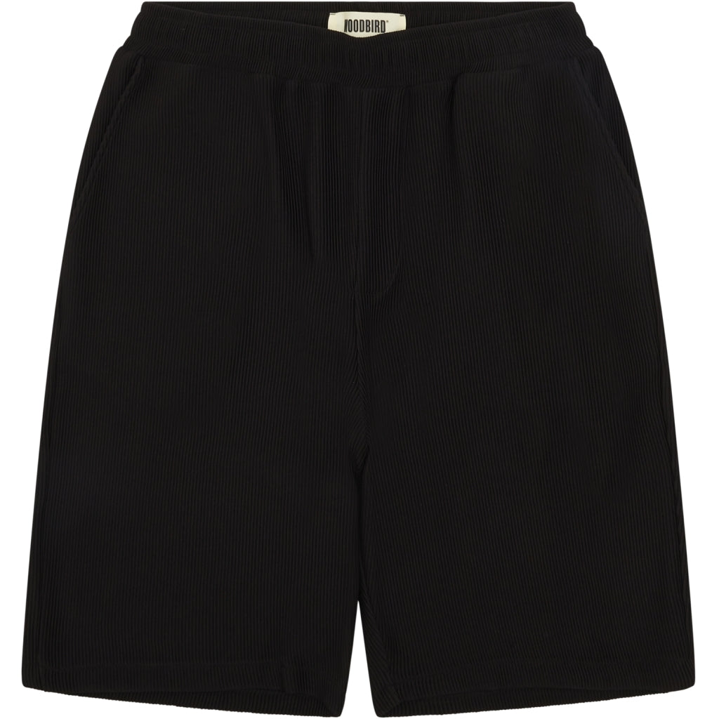 Woodbird Ben Plisse Shorts Black