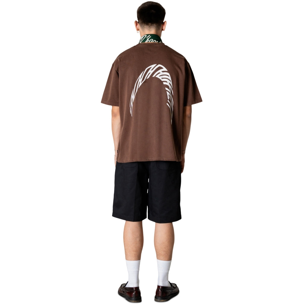 Woodbird Baine Warp Acid Tee Washed Brown - Mojo Independent Store