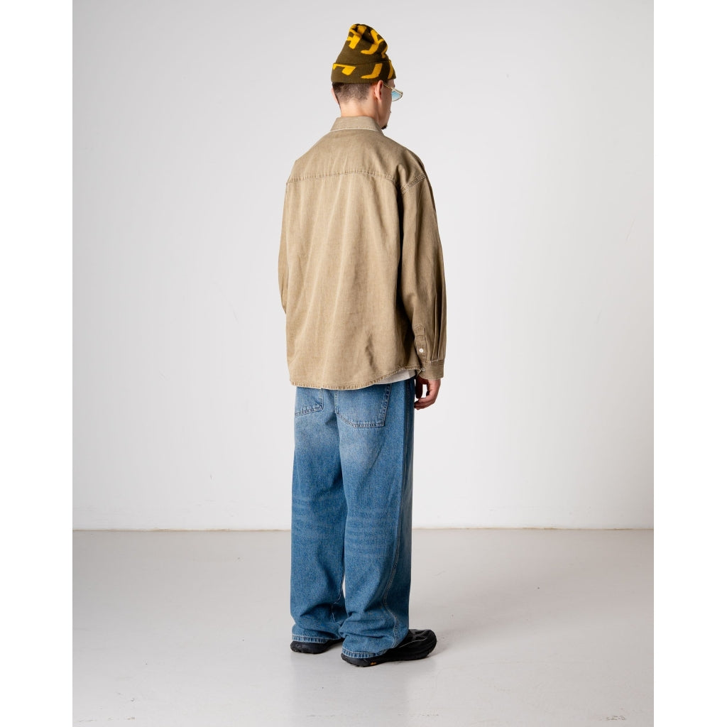 Woodbird Jong Washed Shirt Brown