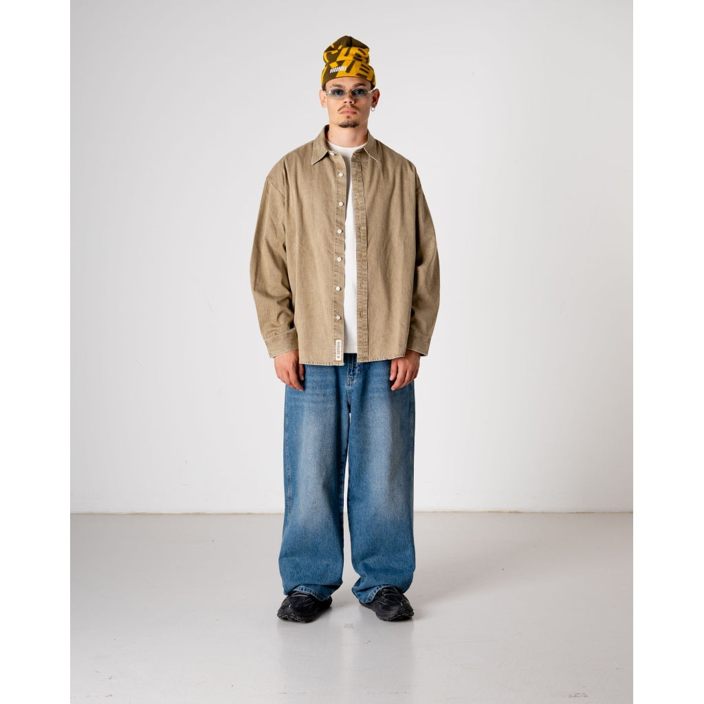 Woodbird Jong Washed Shirt Brown