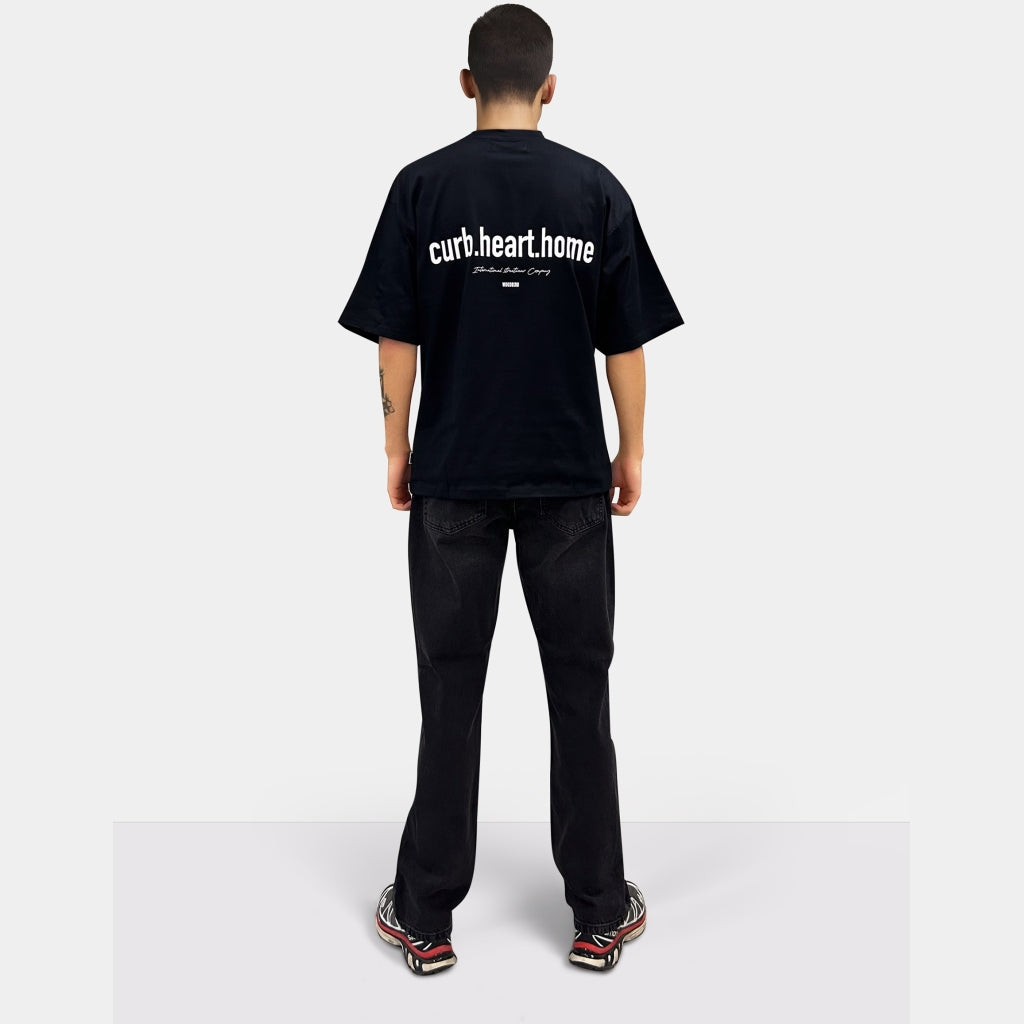 Woodbird Beam Solid Home Tee Black