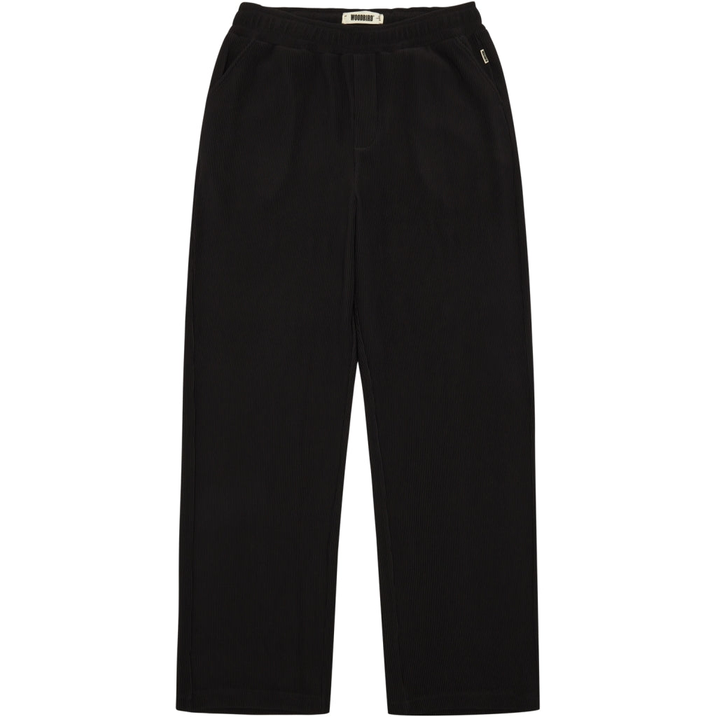 Woodbird Ivo Plisse Pant Black