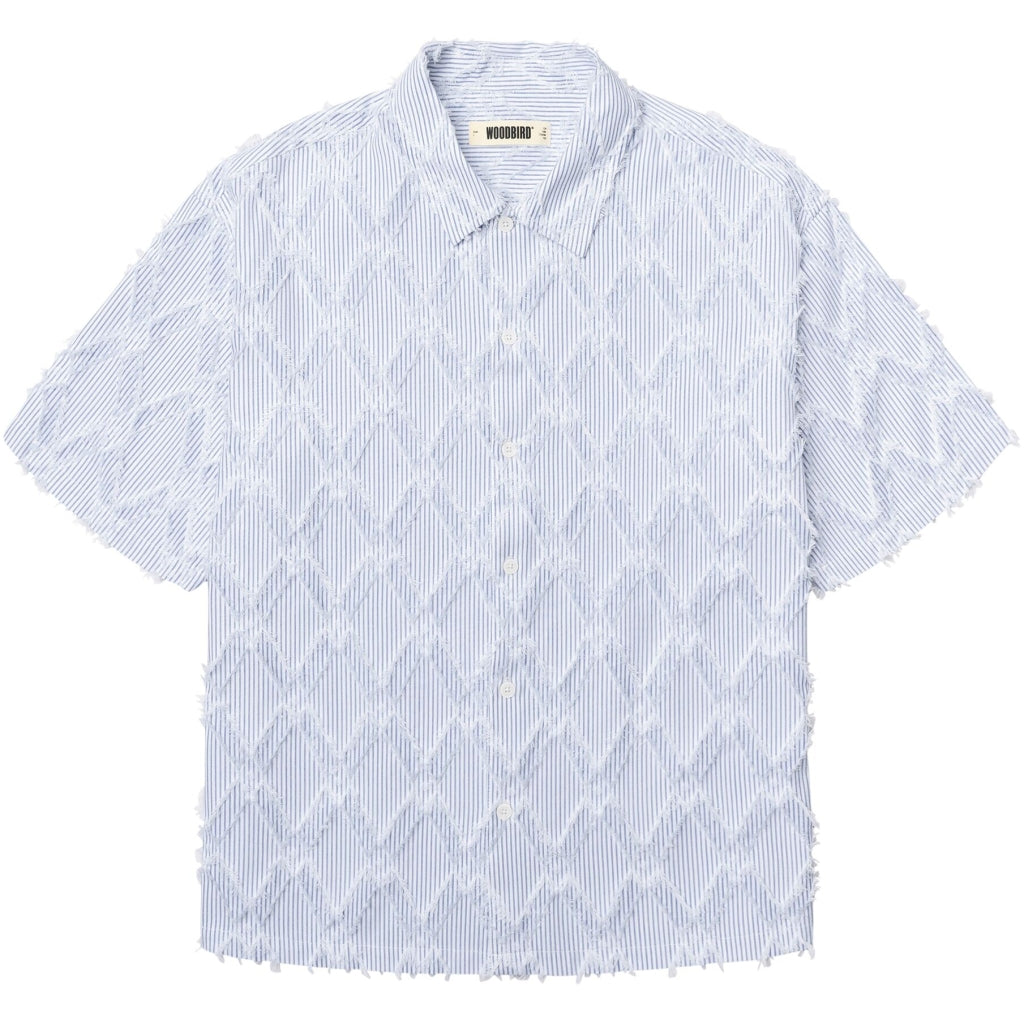 Woodbird Wang Fil Coupe Shirt Blue Stripe - Mojo Independent Store