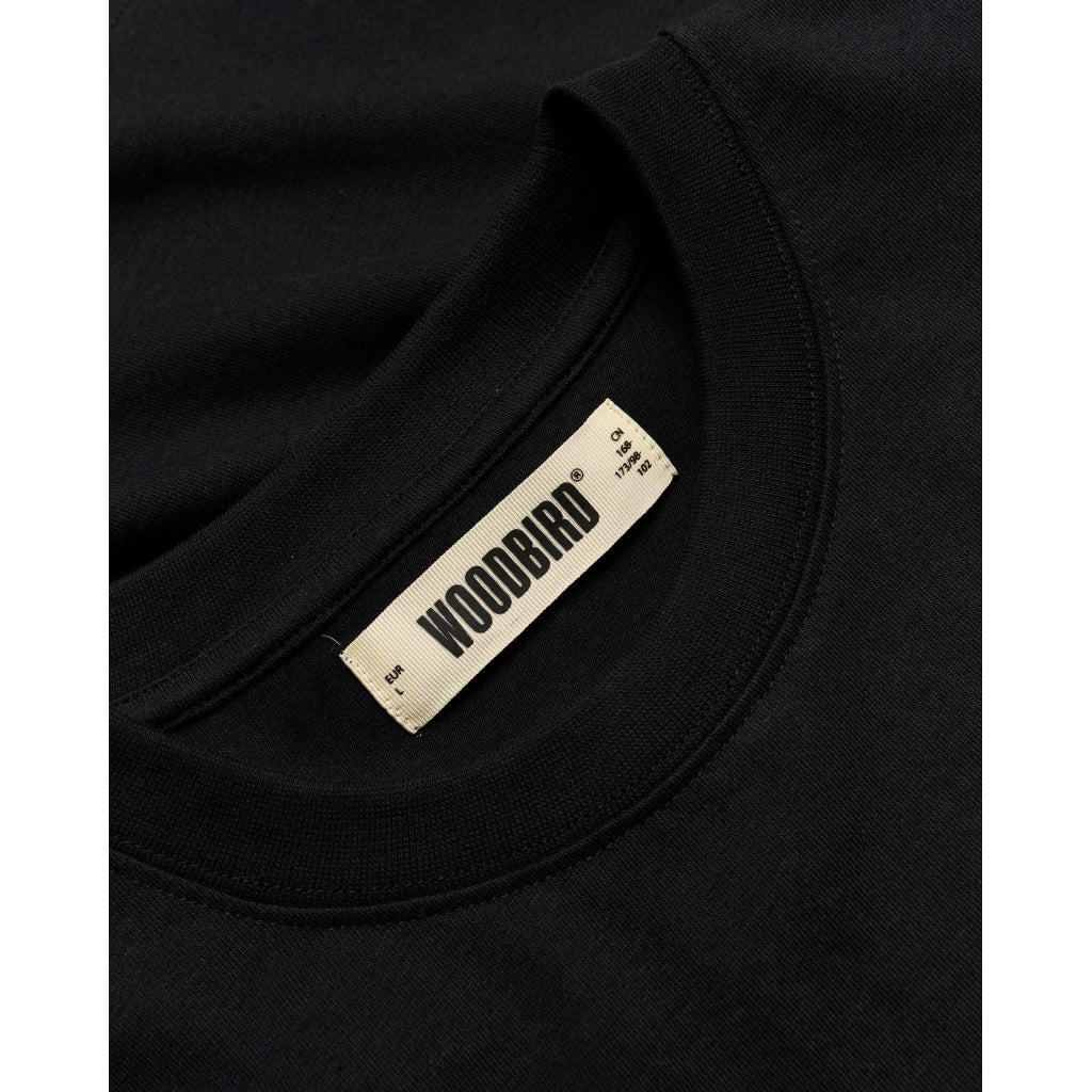 Woodbird Baine Warp Acid Tee Washed Black - Mojo Independent Store