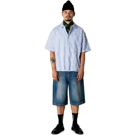 Woodbird Wang Fil Coupe Shirt Blue Stripe - Mojo Independent Store