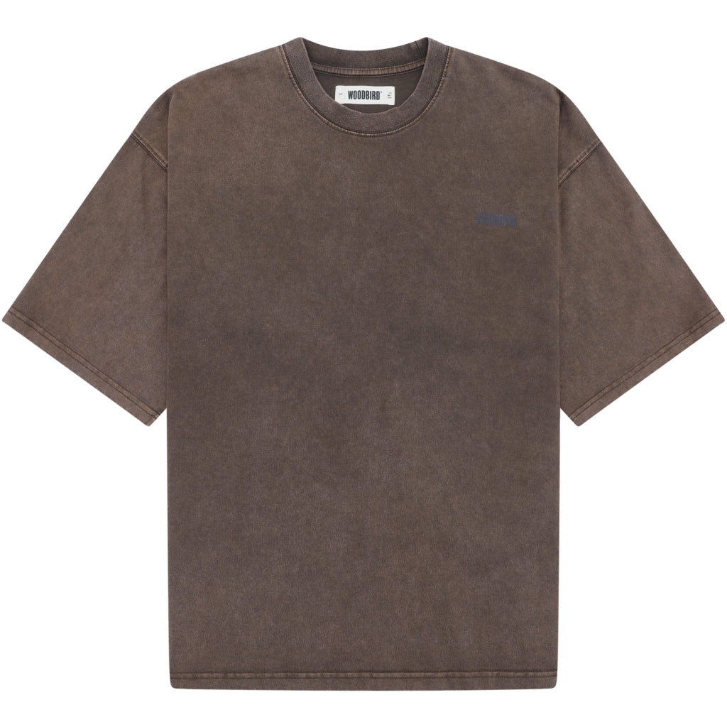 Woodbird Beam Solid Home Tee Brown