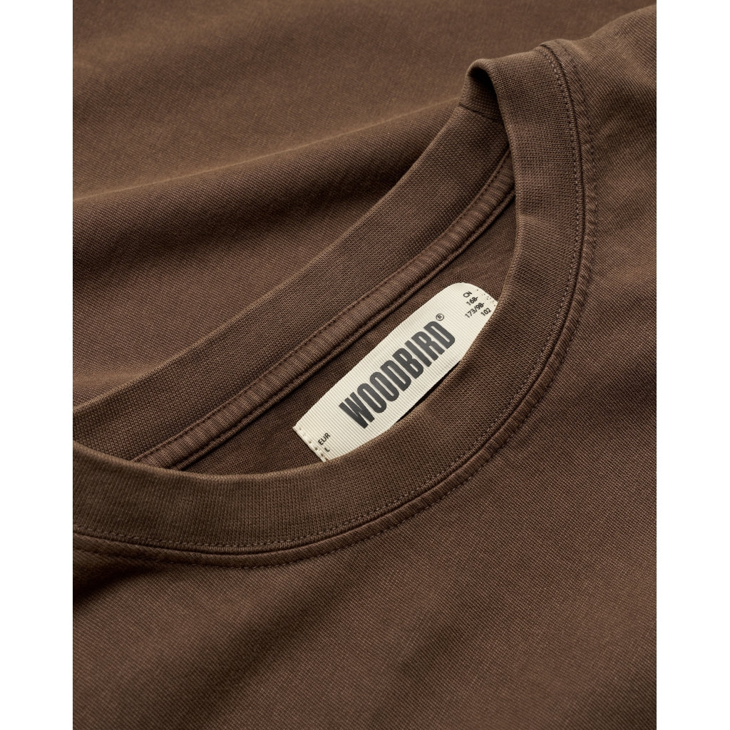 Woodbird Baine Warp Acid Tee Washed Brown - Mojo Independent Store