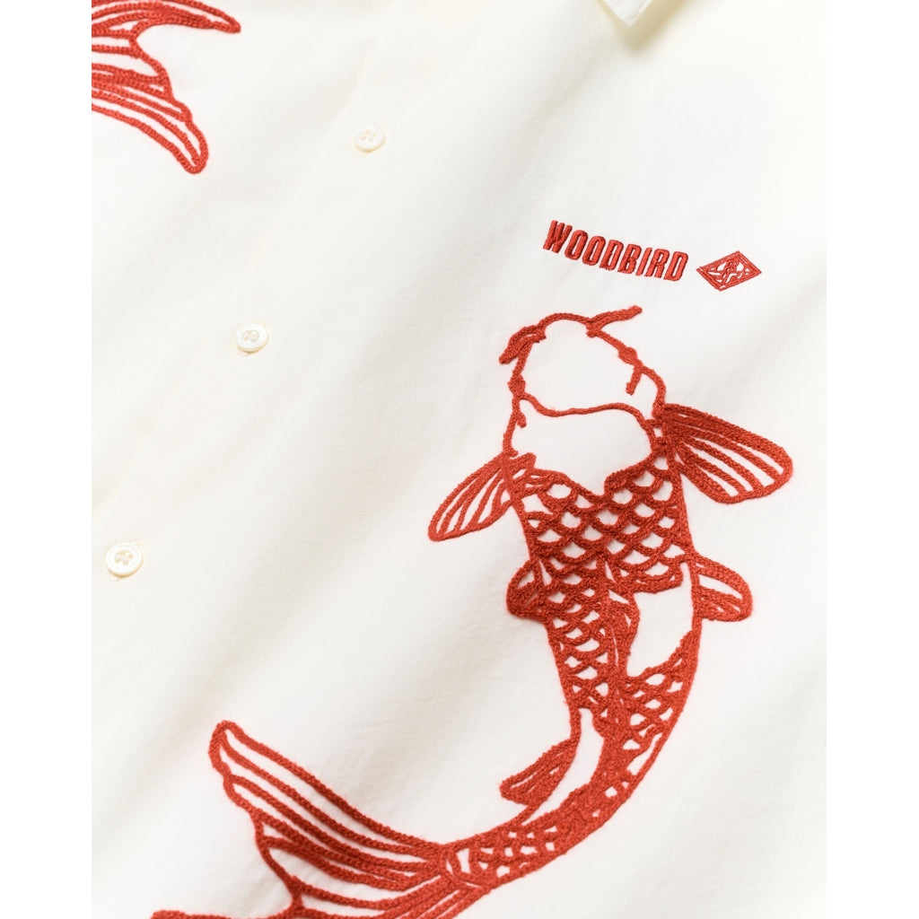 Woodbird Wang Carp Shirt White - Mojo Independent Store