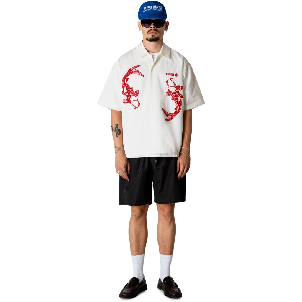 Woodbird Wang Carp Shirt White - Mojo Independent Store