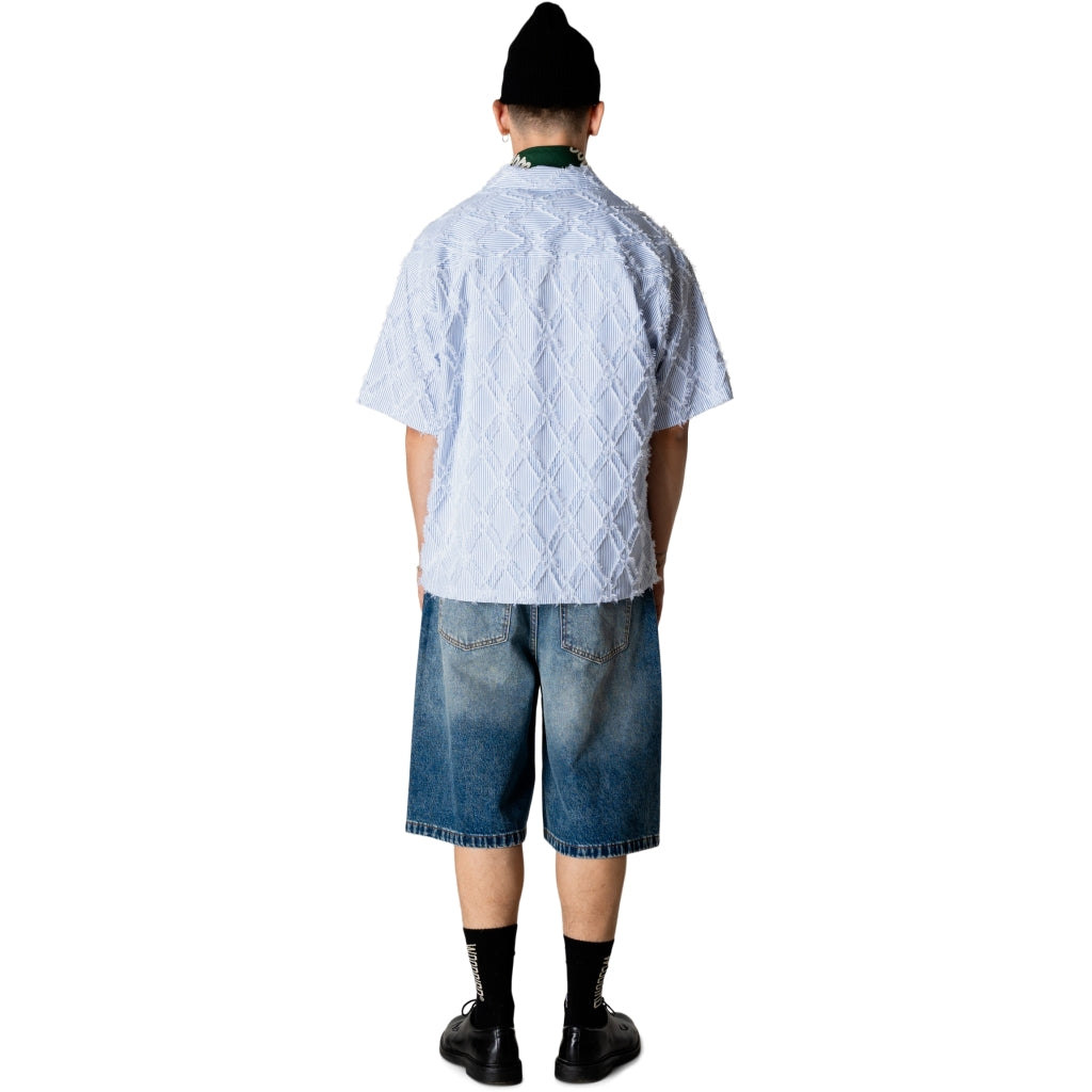 Woodbird Wang Fil Coupe Shirt Blue Stripe - Mojo Independent Store