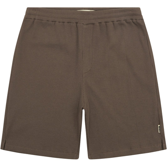 Woodbird Bommy Waffle Shorts Brown