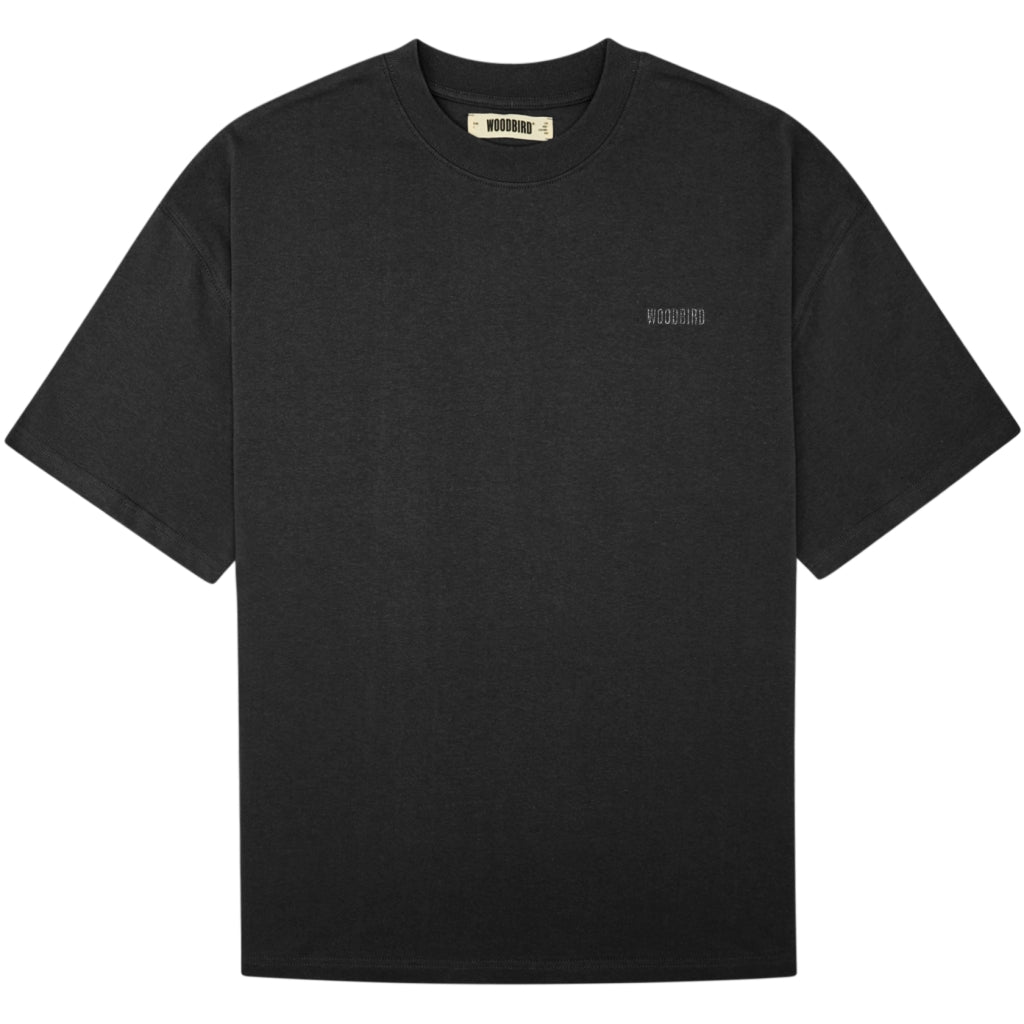 Woodbird Beam Solid Home Tee Black