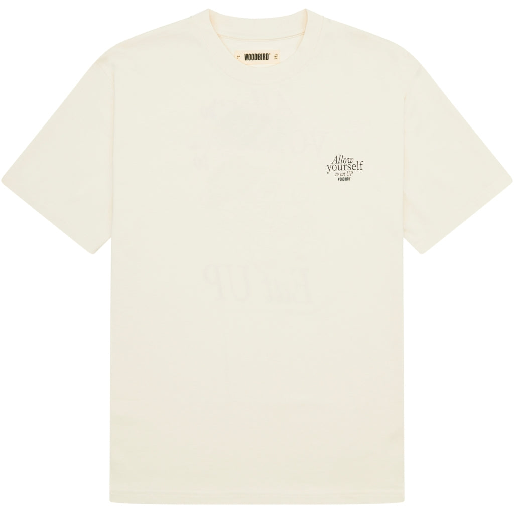 Woodbird Baine Eat Tee Off White