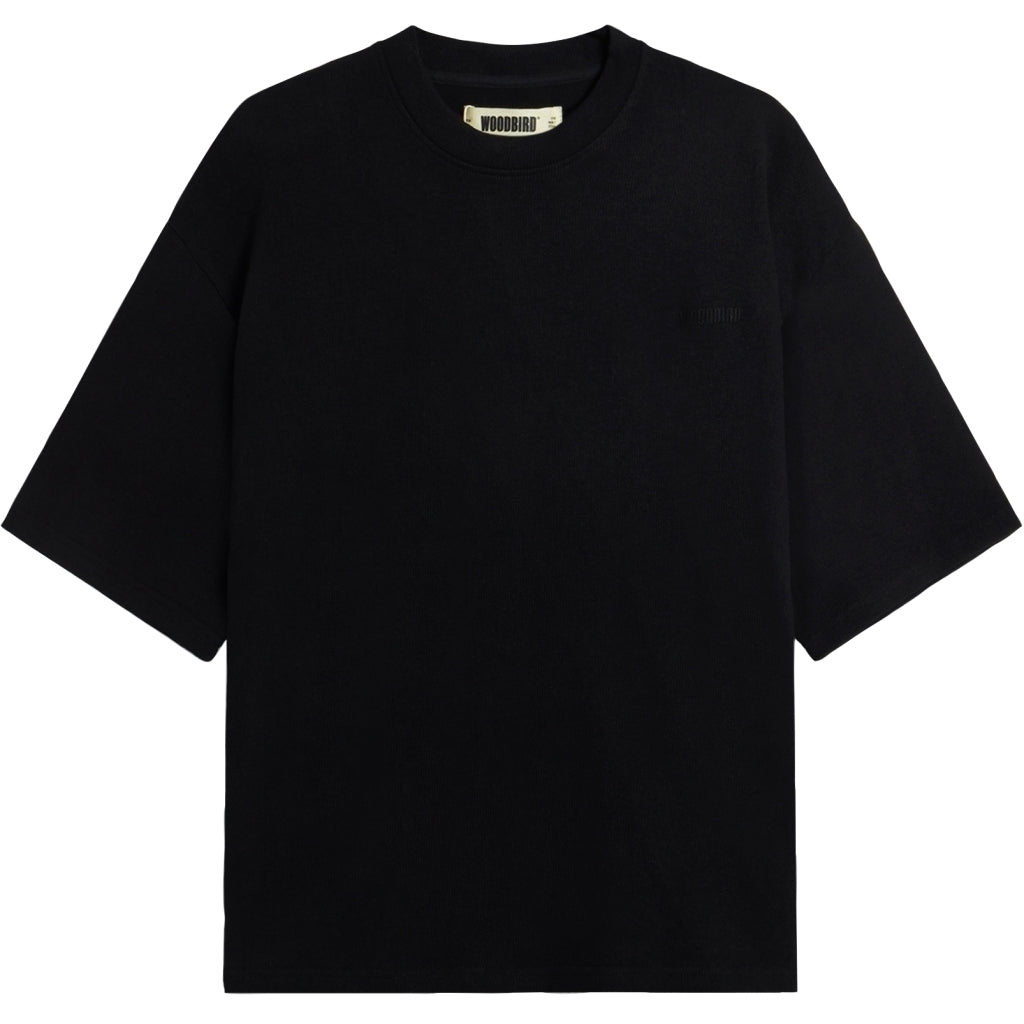 Woodbird Beam Knitted Tee Black