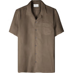 Colorful Standard Linen Short Sleeved Shirt Cedar Brown