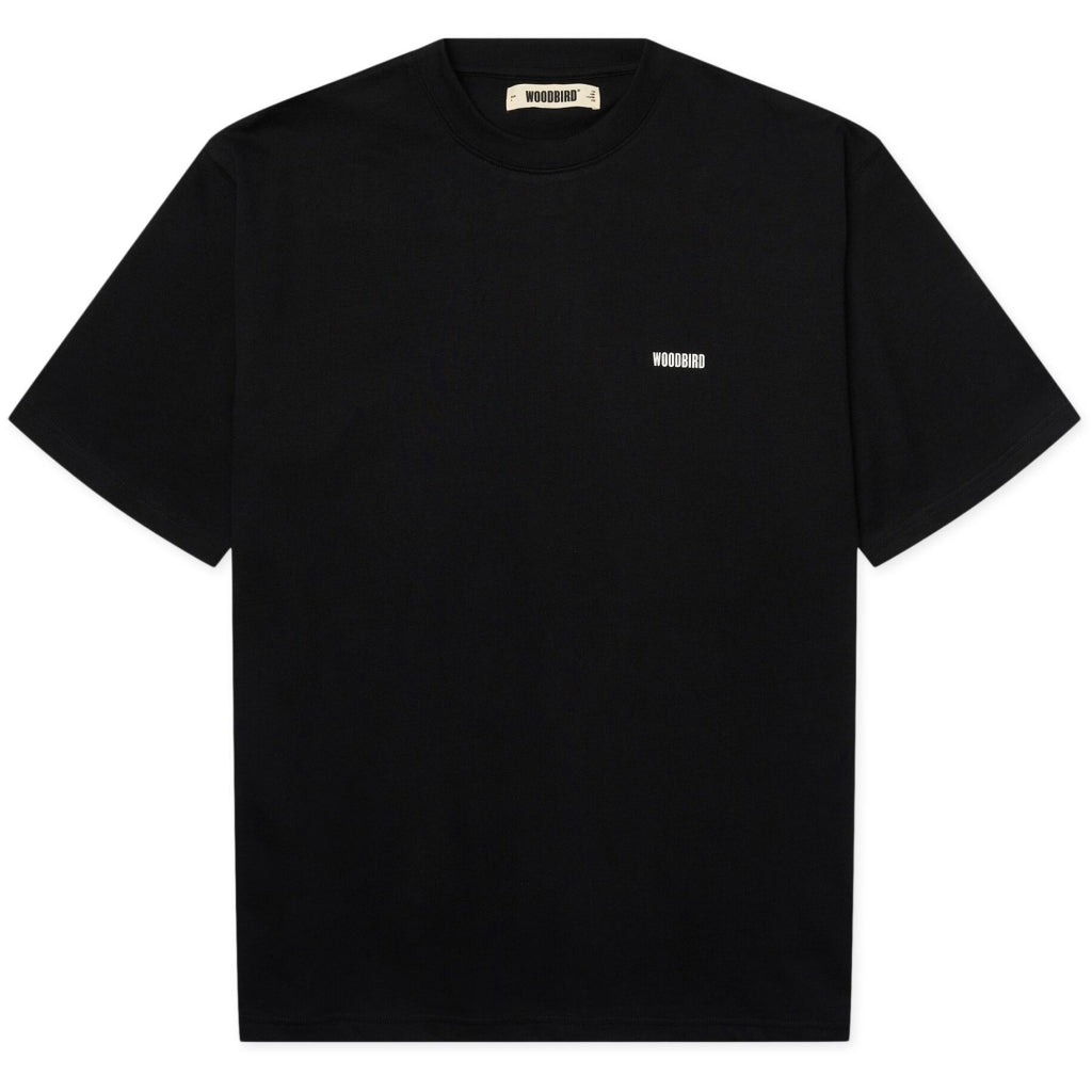 Woodbird Baine Warp Acid Tee Washed Black - Mojo Independent Store
