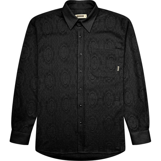 Woodbird Yuzo Knitted Shirt Black