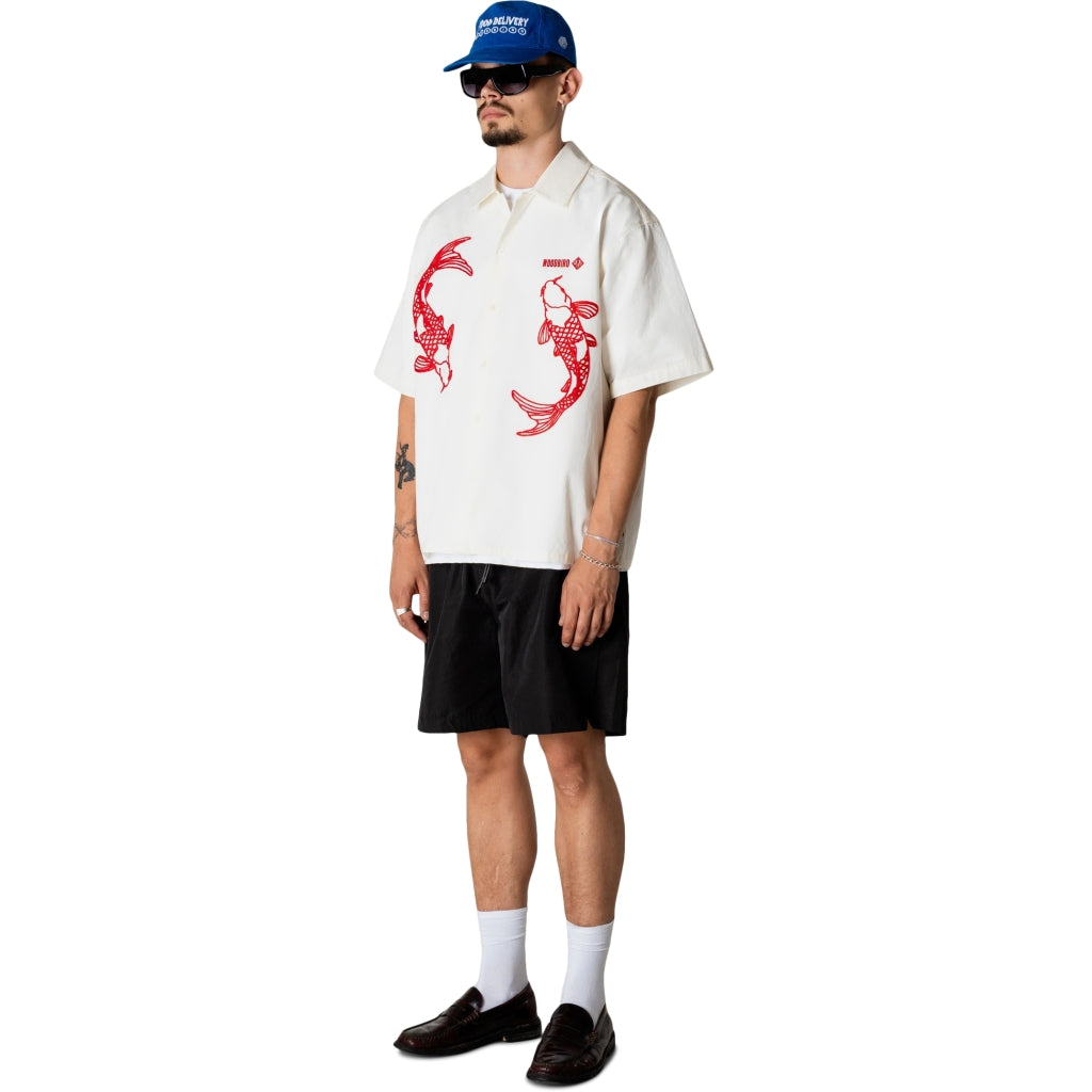 Woodbird Wang Carp Shirt White - Mojo Independent Store