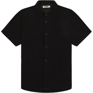 Woodbird Banks Plisse Shirt Black