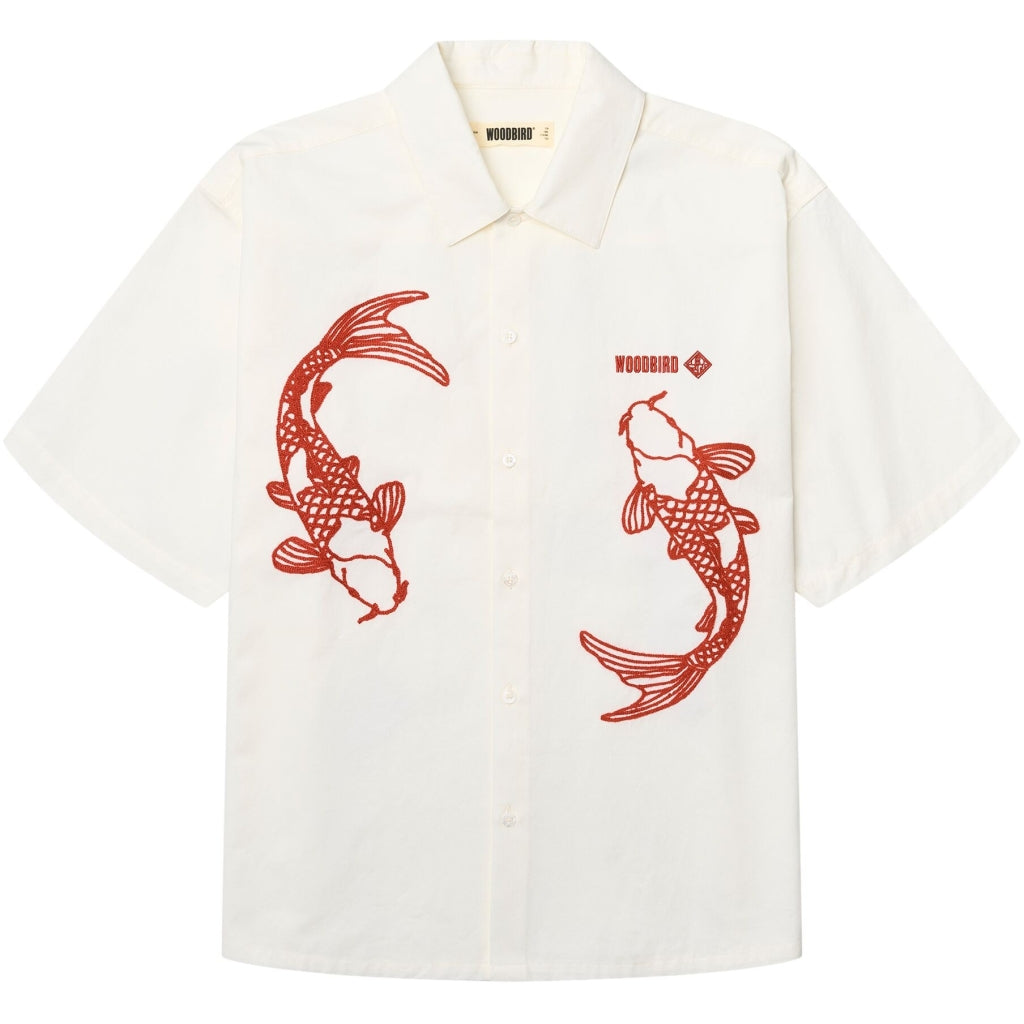 Woodbird Wang Carp Shirt White - Mojo Independent Store