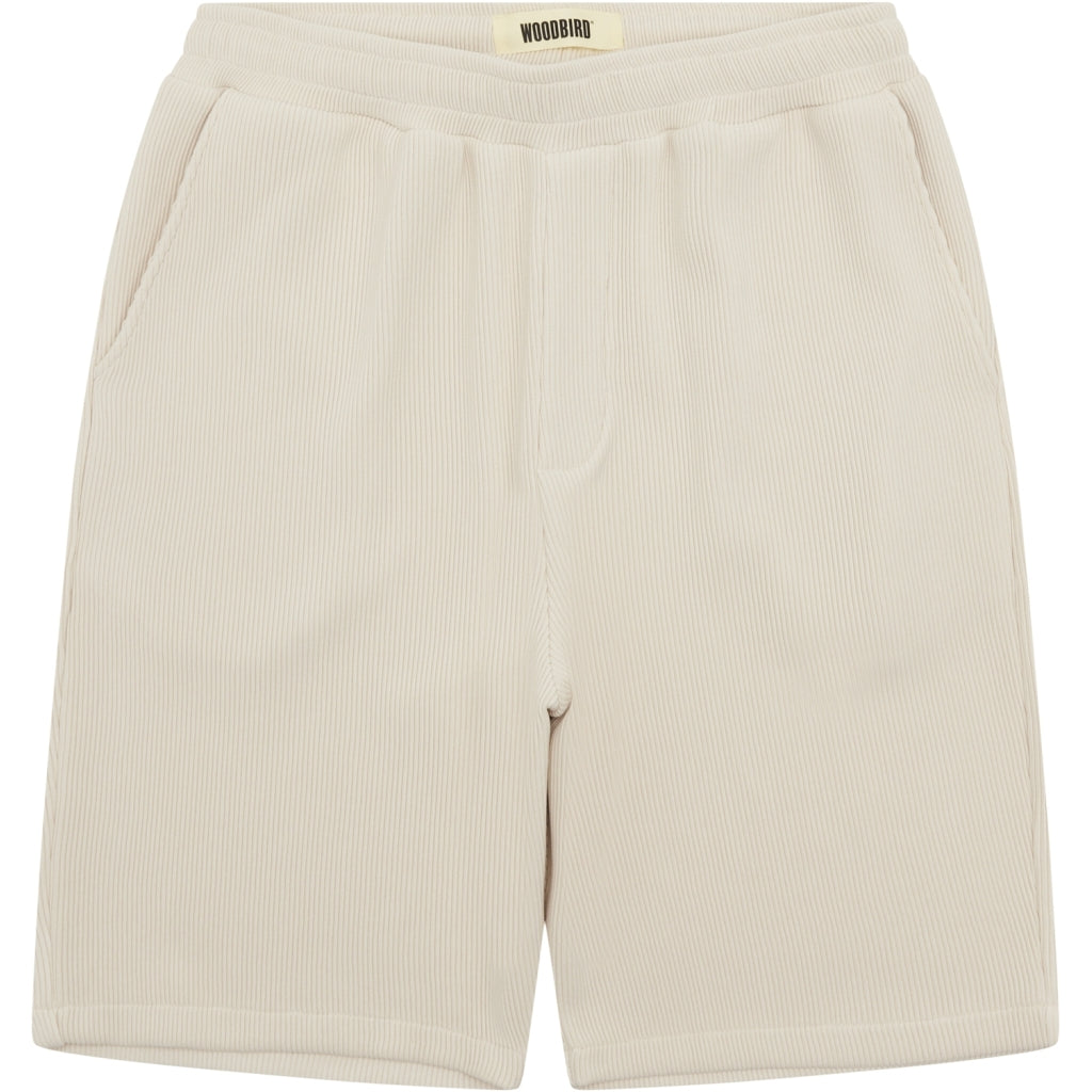 Woodbird Ben Plisse Shorts Off White