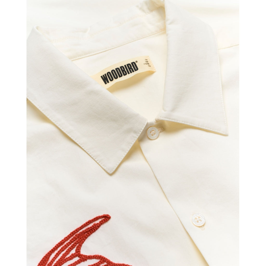 Woodbird Wang Carp Shirt White - Mojo Independent Store