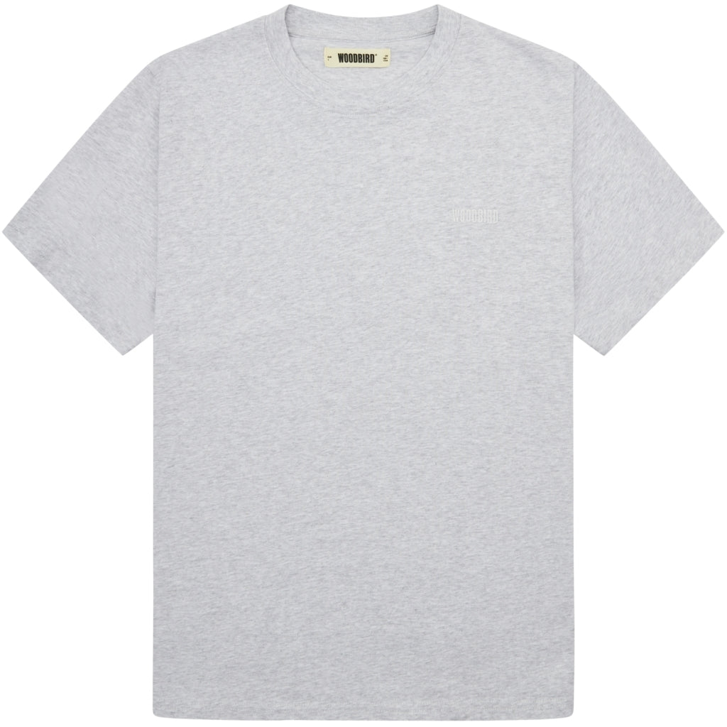 Woodbird Baine Base Tee Snow Melange