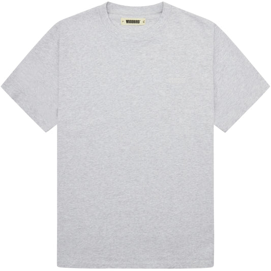 Woodbird Baine Base Tee Snow Melange