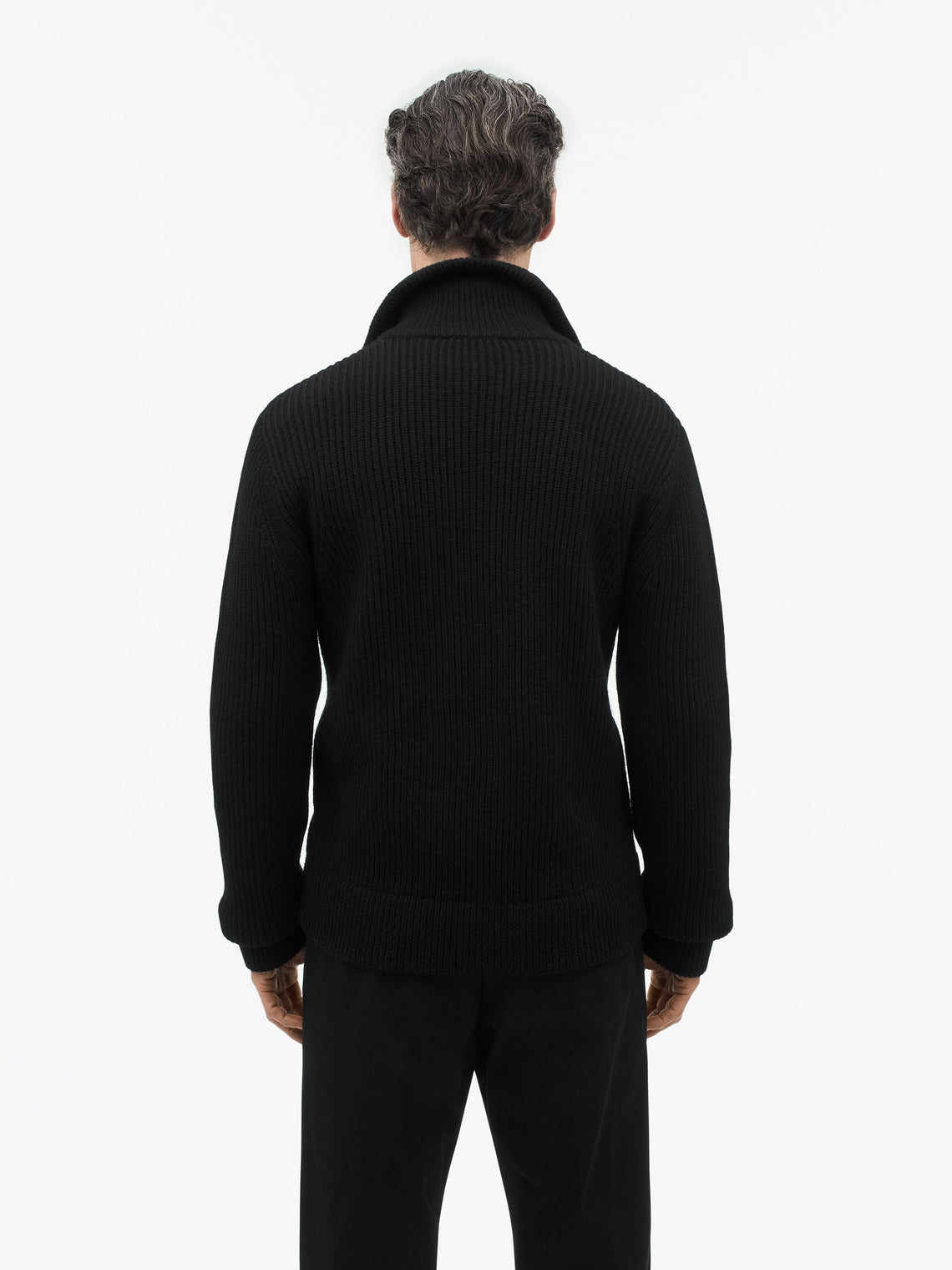 Tiger Of Sweden Niall Zip-Uo Wool Cardigan Black - Mojo Independent Store