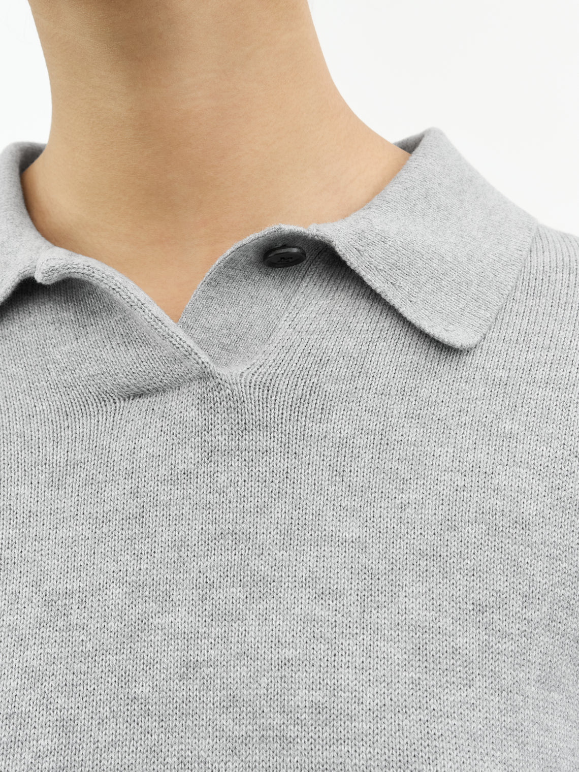 Tiger of Sweden Bonnie Cotton-Cashmere Polo Light Grey - Mojo Independent Store