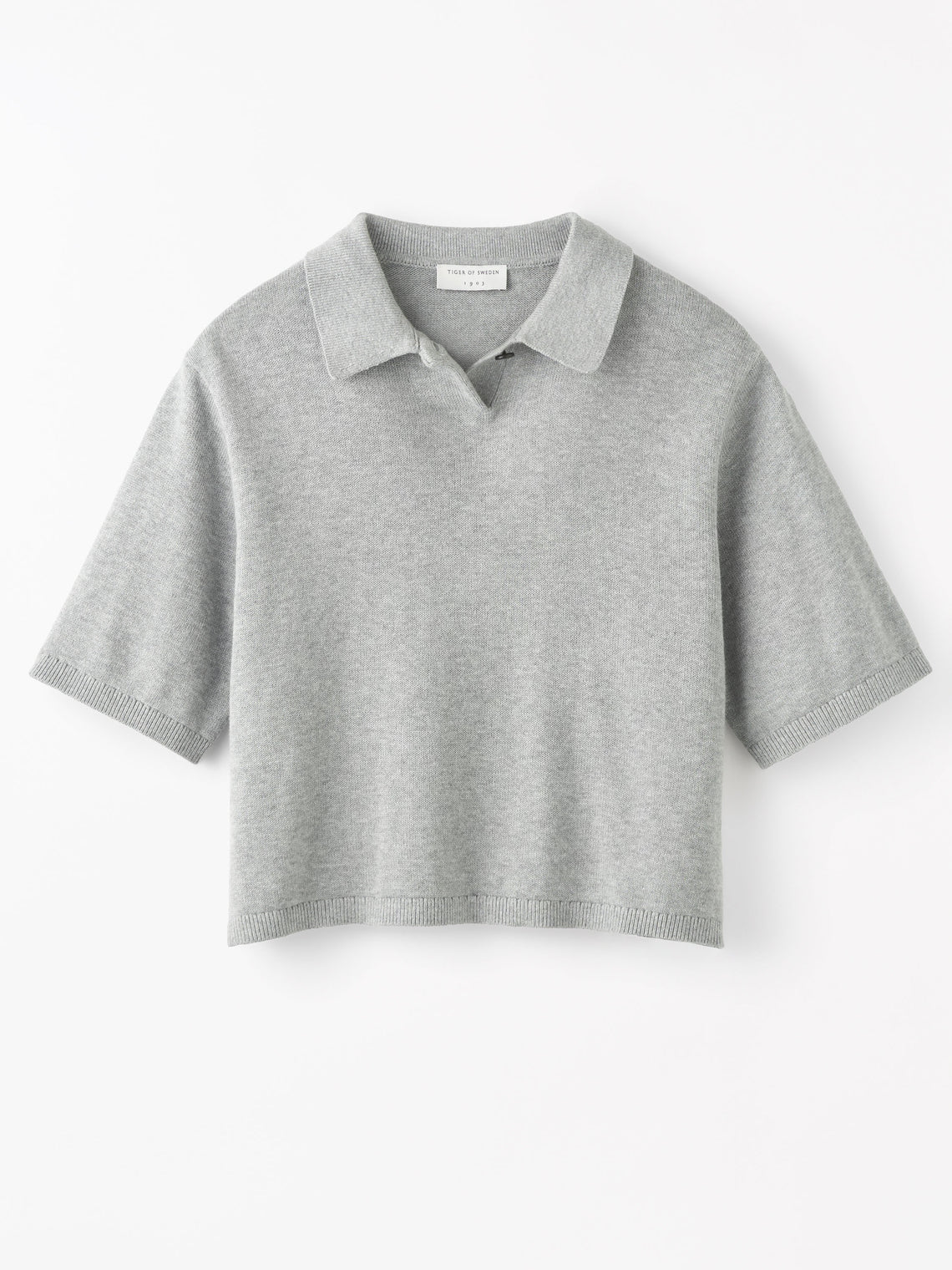 Tiger of Sweden Bonnie Cotton-Cashmere Polo Light Grey - Mojo Independent Store
