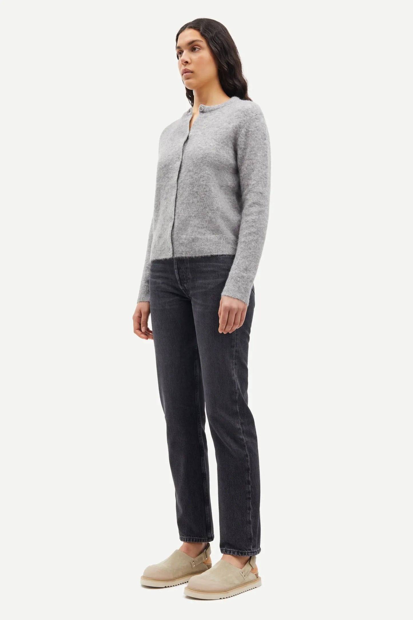 Samsøe Samsøe Nor Short Cardigan Grey Mel