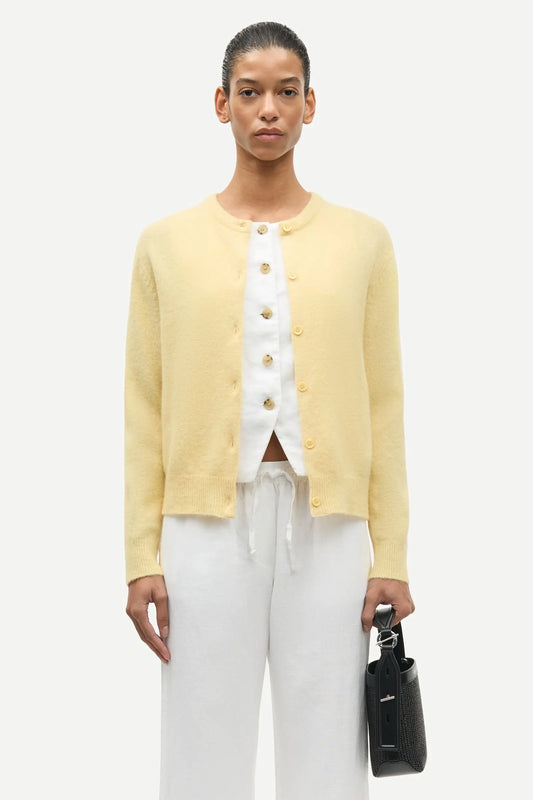 Samsøe Samsøe Nor Short Cardigan Straw - Mojo Independent Store
