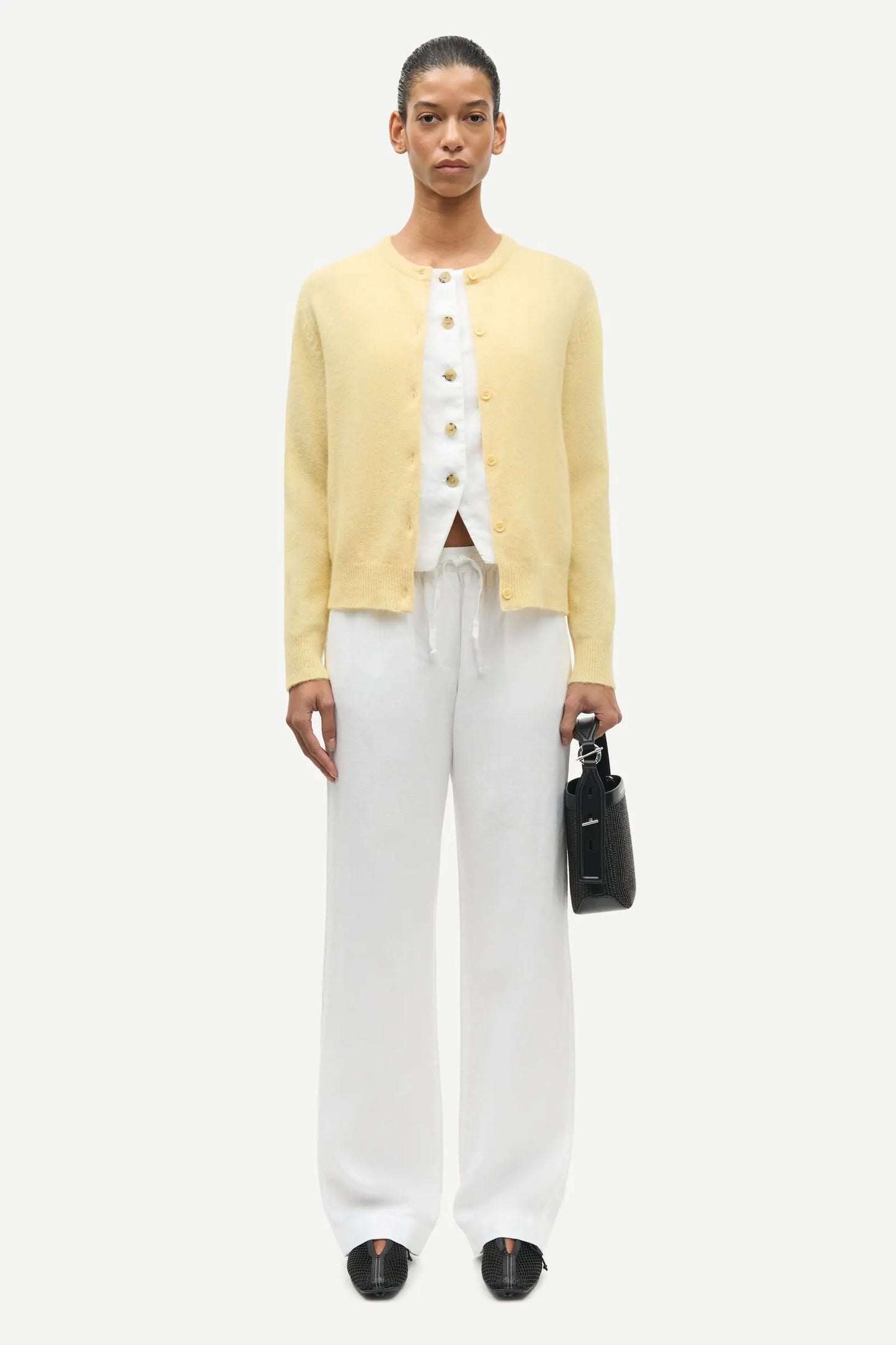 Samsøe Samsøe Nor Short Cardigan Straw - Mojo Independent Store