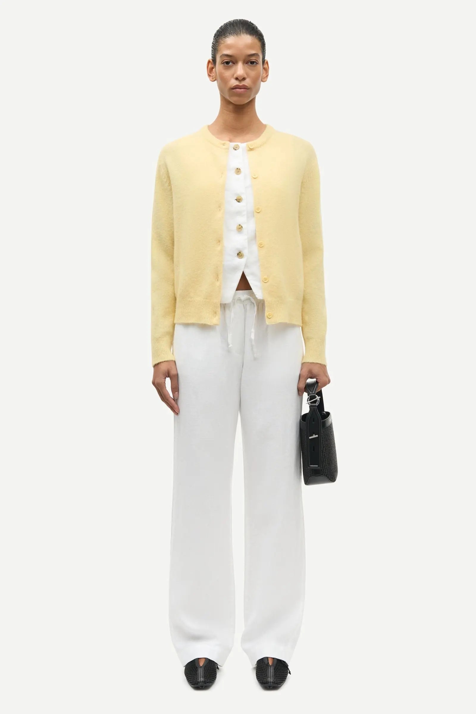 Samsøe Samsøe Nor Short Cardigan Straw - Mojo Independent Store