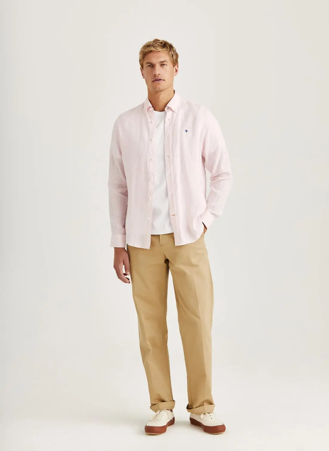 Morris Douglas Linen Shirt Lt Pink - Mojo Independent Store