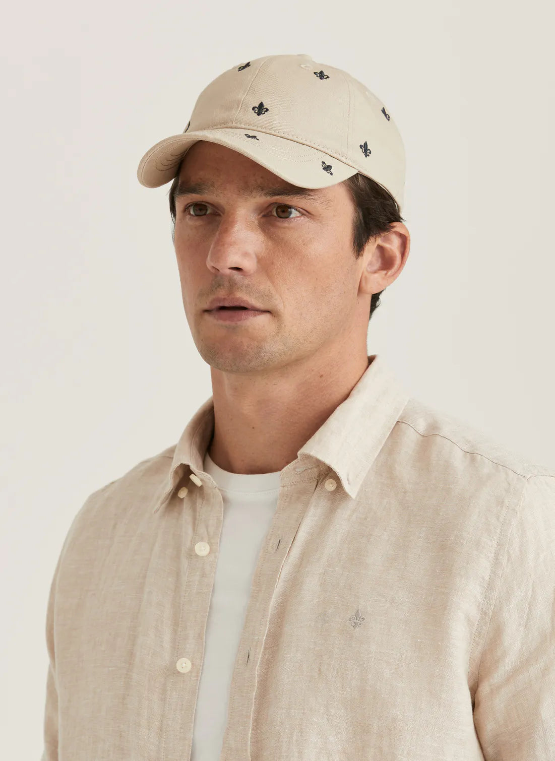 Morris Douglas Linen Shirt Khaki