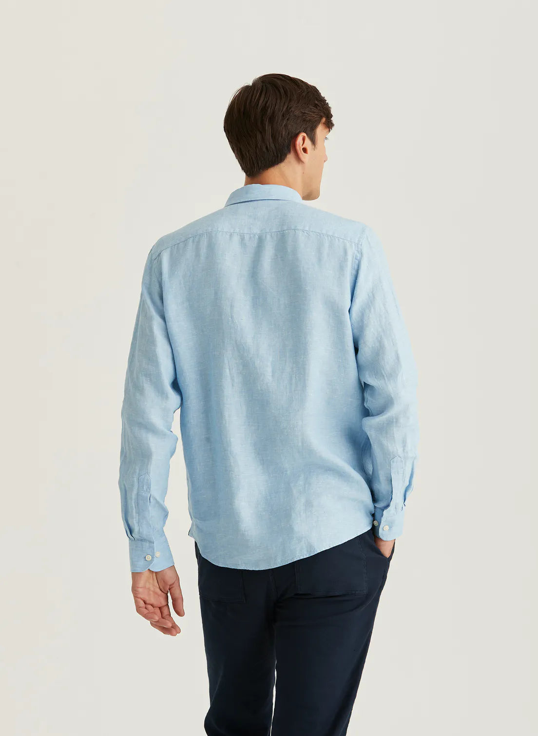 Morris Douglas Linen Shirt Blue