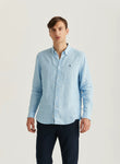 Morris Douglas Linen Shirt Blue