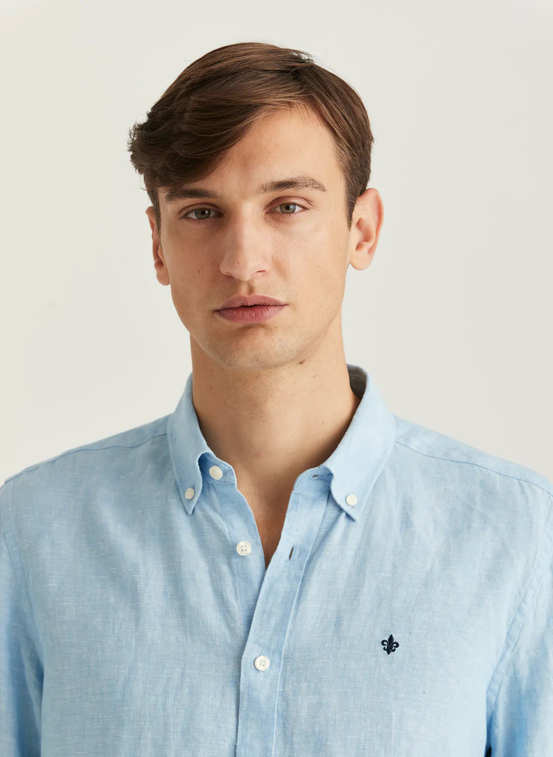 Morris Douglas Linen Shirt Blue